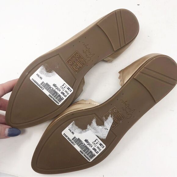 CROWN VINTAGE | Brushed Gold Metallic Look Flat Slip On Shoes Women’s Size 6.5 - Picture 10 of 11